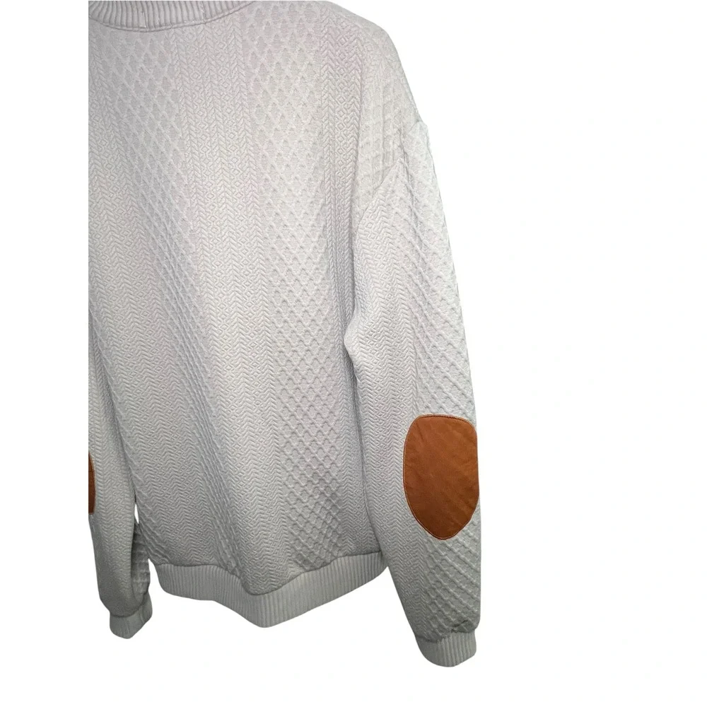 Cross & Crown Classic High Collar Knit Pullover Sweater – Men's Size XXL (Beige)